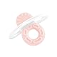 MAM Bite & Relax Phase 1 Mini Beißring, Zahnungshilfe speziell für die Vorderzähne, extra kleiner und leichter Beißring für Babys, ab 2+ Monate, rose