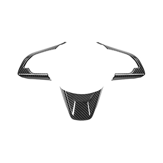 Auto interiör klistermärken bil ratt dekorationskåpa, for S-uzuki Jimny 2019+, for S-uzuki Jimny 2019+ Bil Tillbehör Red 3 st (Färg : Black carbon 3 pcs)