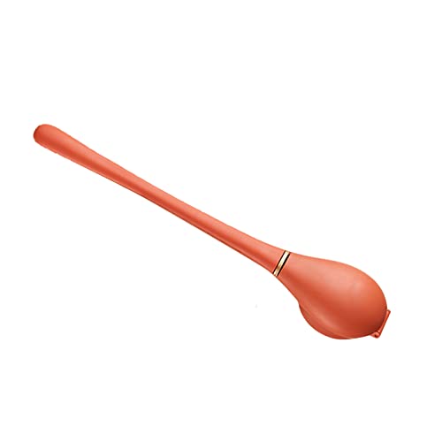 FTVOGUE Baseball Bat Toilet Brush, Silicone Design for Easy Storage, Ergonomic Handle and Auto Opening Closing Function for Modern Bathrooms (Orange)