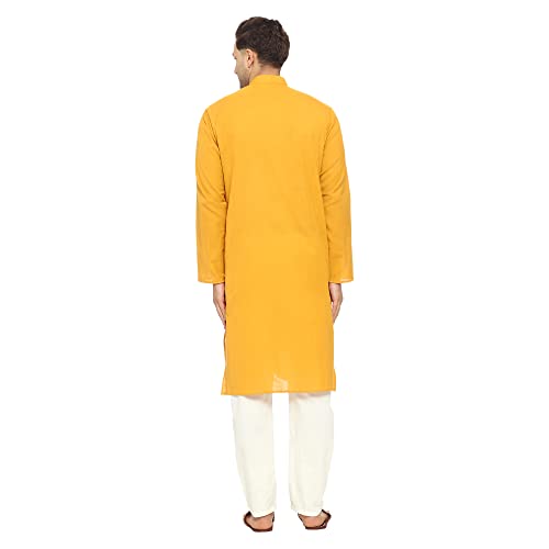 Image of ITOS365 Men Cotton Blend Kurta Pyjama Set Party Fashion Regular Ethinic Wear Indian Dress Gift for Men