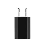 Infitronic 5 V 1 A Micro USB ładowarka, kabel do ładowania Android 5 V 1000 mA AC, zasilacz DC do ładowania smartfonów z systemem Android, tabletów i aparatów domowych, kabel sieciowy 2 m, wtyczka EU, czarny