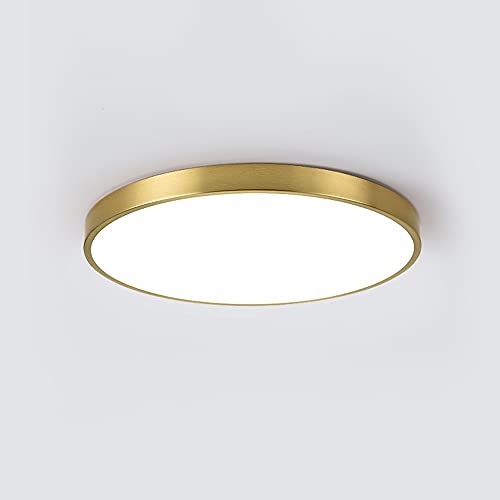 Plafonnier en cuivre LED luminaire de plafond suspendu moderne pour éclairage salon