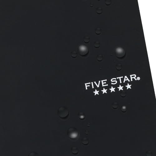 Image of Five Star Spiral Notebook, 2 Subject, College Ruled Paper, 6 inch x 9-1 /2 inch, 80 Sheets, Fights Ink Bleed, Water Resistant Cover, Black (840029AA2-ECM), (Pack of 12)