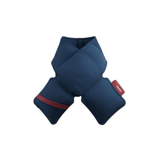 STOOV Kokoon - Wärmeschal - Drahtlos - Infrarot-Wärmetechnik - Flex Batterie mit 5 bis 9 Std. drahtlose Wärme - 20x140 cm - Core Blau