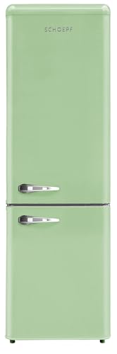 SCHOEPF – RKG265DSG Kühl-Gefrierkombination – 249 L – Leise 40 dB – 4 Sterne Gefrierfach – Retro Design – Höhenverstellbare Füße – LED-Beleuchtung – 3 Glasablagen – Freistehend – Vintage Look SCHOEPF – RKG265DSG Kühl-Gefrierkombination – 249 L – Leise 40 dB – 4 Sterne Gefrierfach – Retro Design – Höhenverstellbare Füße – LED-Beleuchtung – 3 Glasablagen – Freistehend – Vintage Look