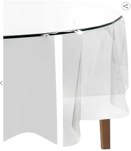 Fully Transparent Crystal Clear Oval Table Cover-Table Protector - Heavy Duty Vinyl PVC Plastic – 100% Water Proof – Oil Spill Proof (Clear-Without lace Edges, 60"X104" inches, Pack of 1)