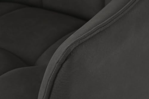 Chaise en microfibre premium aspect cuir vieilli et structure en metal noir - 5
