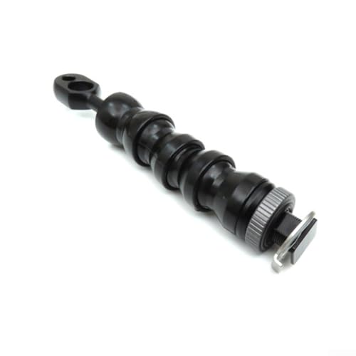 Besttoolifes Bras de lumière flexible pour support de caméra sous-marine avec tête YS et griffe, 4/6/8/10 articulations, SS316 PP plastique gel de silice, noir (4 articulations)