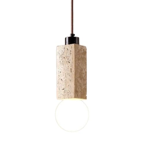 Lámpara Colgante Travertino minimalista europeo con piedra natural para iluminar tu sala