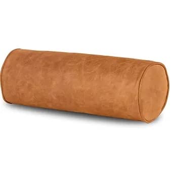WWW.THROWPILLOW.IN Faux Leather Bolster Cushion Cover (10X24) Set of 1 1
