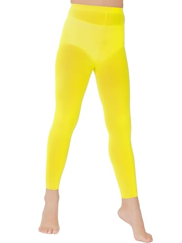 LUCKELF Girls Footless Tights Soft Ballet Dance Tights for School Uniform Skirts Semi Opaque(Toddler/Little Kid/Big Kid)3