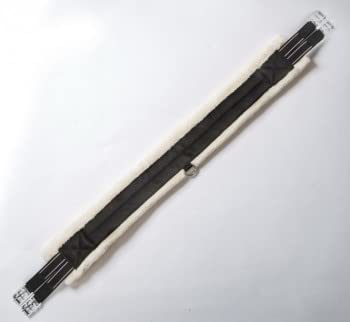 USG Nylon Long Strap with Faux Fur Padding, Black/Beige, 120 cm