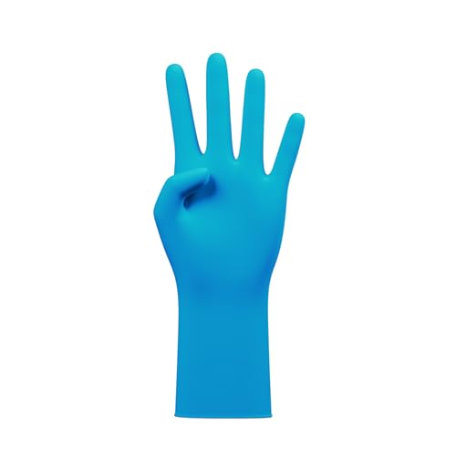 Bayeco - Guantes reutilizables Protect Antibacterias - Extra-protección para la limpieza de tu baño - Color Azul - Interior flocado para menor sudoración y mayor confort - 1 Par - Talla M - imagen 3