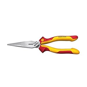 wiha alicates de boca semi redonda industrial electric z 05 0 09 160mm ind. electric; flachrundzange