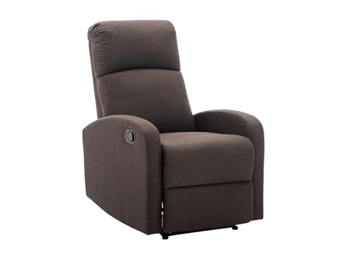 Venta Unica   Sillón Relax de Tela ISAO   Marrón