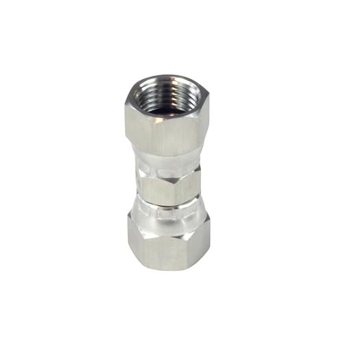 Image of JIC 304 Stainless Steel Female Swivel Union, 1 /4 inch Female x 1 /4 inch Female（Female Thread 13 /32 inch(0.39 Inch）