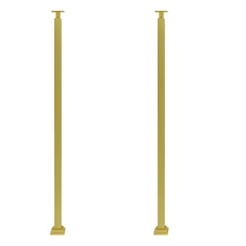 Pasamanos de escalera regulable con 3 postes de hierro de 95 cm para terrazas y patios exteriores 2
