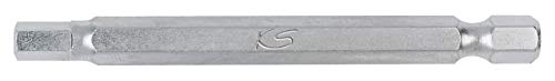KS Tools 911.7762 75mm 5mm 1/4-inch Classic Bit Hex (5 Pieces), Silber, Variety pack