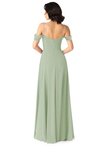 LVNES Elegant Off-Shoulder Crossed Draping V-Neck Dress Wedding Guest Prom Homecoming Formal Long Gown2