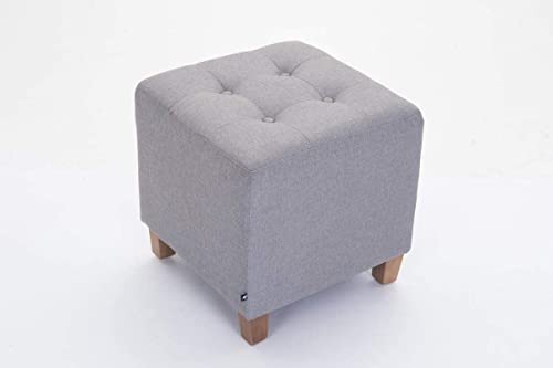 Image of Pouffes Bench Sitting Stool for Living Room Patio Kitchen Bench Puffy Wooden Mudda Ottoman Stools Footstool Pouf.(Gray)