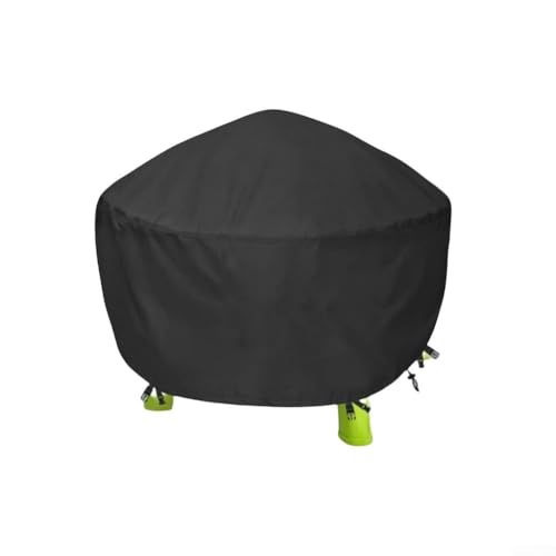 Funda impermeable resistente para mesas de agua y arena al aire libre, tela Oxford con cierres a presión y cordón para evitar la suciedad y la humedad intrusión (negro)