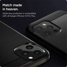 Image of For iPhone 12 Pro Max (6.7) inch 3D 9H Back Camera Lens Protector Tempered Glass /Bubble-Free Anti-Scratch Easy Install Ultra-Thin-(Black)