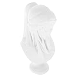 Largement utilisé : cette statue de buste de fille a une structure stable et peut être placée fermement à n'importe quel endroit sur une table, une étagère ou un bureau, sculpture de jardin, statue de fille en résine