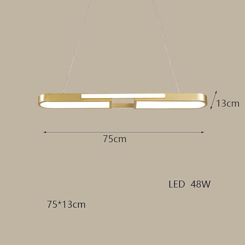 Lustre suspension LED rectangle 48W dimmable pour salle à manger - 7