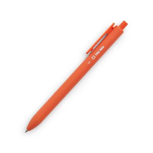 Image of TRU RED Retractable Gel Pens, Fine Point 0.5mm, Assorted Ink Colors, 5 Pack - TRU RED Quick‑Dry Pens for Precise Writing