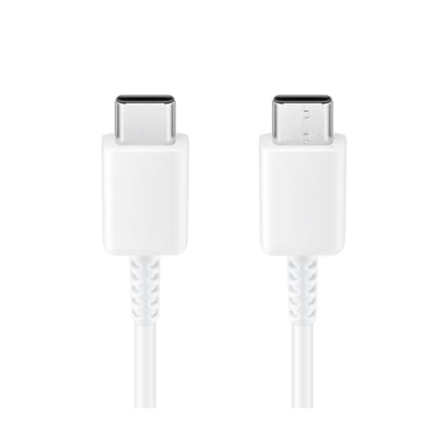 Image of Samsung 25W Original Type C to C 3.3 FT Fast Charging USB C Cable High-Speed & Data Transfer Compatible with Samsung Galaxy M15,F15,A15,A14,M14,F14,M34,F34,A34,A54,S21 Fe 5G,S22,S23 Type-C Cord,White