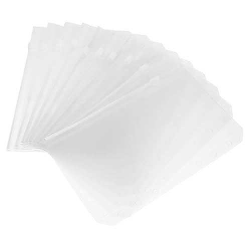 BESTonZON 12個 活頁製多機能ファイルポケット 予算管理用耐摩耗ジッパー付きバインダーポケット 家計簿整理や日常書類収納に