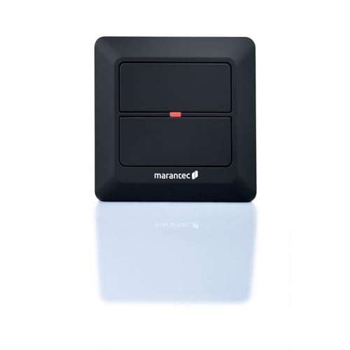 Marantec Digital 520 Wandsender 868 MHz 2-Kanal Drucktaster für Marantec Garagentorantriebe Schwarz
