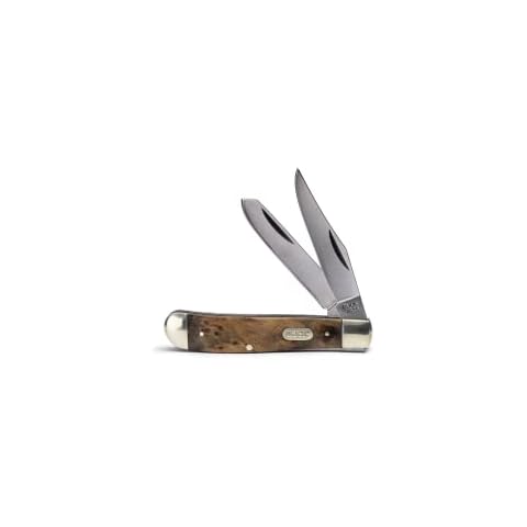 Buck Knives 382 Trapper 2-Blade Folding Pocket Knife with Wood Handle Cover