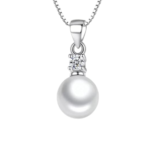 Pendentif 925 et collier de perles en cristal d'une élégance rare