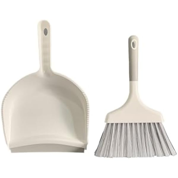 Łopatka i szczotka na biurko, Mini Desk Dustpan Brush Set, Multifunctional Hand, Counter Broom, Multicolor(Light Grey)
