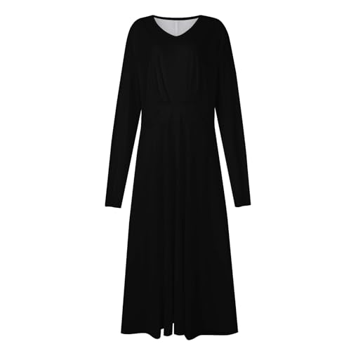 Formal Long Sleeve Midi Dresses Summer Fall V Neck Casual Elegant Floral Trendy Flowy Smocked A Line Party Dress3