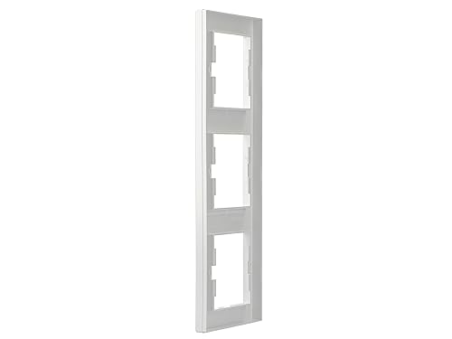Schneider Electric Asfora Rahmen für Steckdosen und Schalter, 3-fach, vertikal, weiss, Artikelnummer EPH5810321D