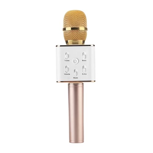 DRSYXCS Wireless Microphone for kids Adults, Bluetooth Microphone with Voice Changer, Portable Karaoke Mic Speaker Singing Toys Compatible with iOS Android Devices for Party Home KTV (Champagne Gold) DRSYXCS Wireless Microphone for kids Adults, Bluetooth Microphone with Voice Changer, Portable Karaoke Mic Speaker Singing Toys Compatible with iOS Android Devices for Party Home KTV (Champagne Gold)