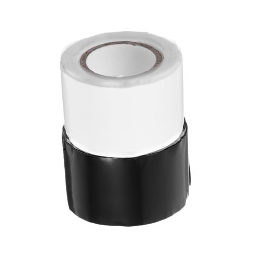 LIFKOME 2 rollos Cinta Autoadhesiva para Reparación de Fugas Cinta Sellado de Silicona Autovulcanizante Blanco y Negro para Tuberías Mangueras y Piscinas Uso Doméstico y Emergencia