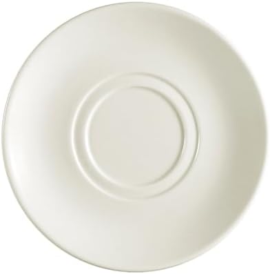CAC China Franklin 10 1/4 inch European White Round Plate 12 Ct