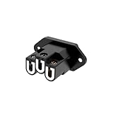 Viborg VI06BR IEC C14 Black Panel Mount AC 250V 10A 3 Pins Male Rhodium-plated Copper Power Chassis Audio Power Socket for Speaker Amplifier