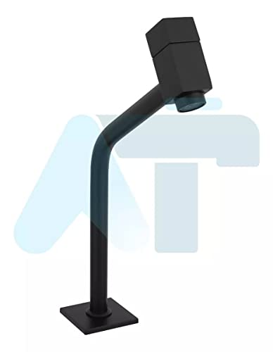 Torneira Para Cuba de Banheiro Preto Fosco Quadrada Bica Alta Media