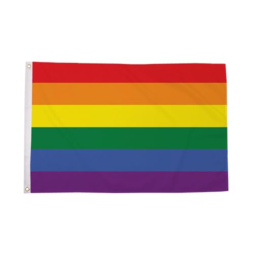 Bandera de arco iris duradera Flagmax de 240x150 cm para exterior