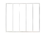 Verrière Aluminium, Verre trempé Blanc
