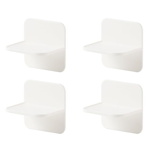 HOLIDYOYO Estabilizador de Gabinete Plástico Blanco 4 Unidades Diseño en Esquina de 90 Grados para Asegurar Mesas Auxiliares y Estanterías en Hogar y Oficina