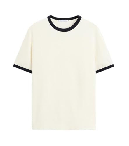 Image of Alan Jones Clothing Men's Regular Fit Stretch Cotton T-Shirt | Round Neck Short Sleeve Contrast Trim Tee | Casual Crew Neck T-Shirt for Men