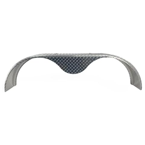 Sturdy Built Adjustable Aluminum Diamond Plate Teardrop Tandem Axle Boat Trailer Fender 60 to 72 inch Long, 26909 Cover