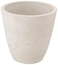 Richell Botany Plain Pot, Design Planter, Type 15, White