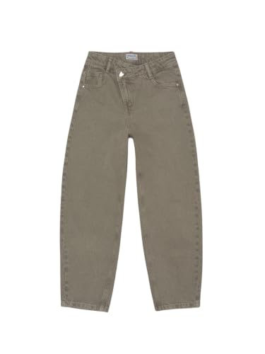Pantalón sarga barrel Mayoral niña alga de confección premium