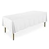 Lanns linens 60 x 102 premium tablecloth for weddingbanquetrestaurant rectangular polyester fabric table cloth white  urban country home decor